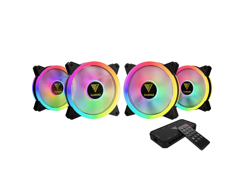 Gamdias Aeolus M2-1204R PC Ventilátor, ARGB