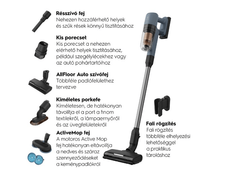 Electrolux EP72H21WET 700 vezeték nélküli álló porszívó