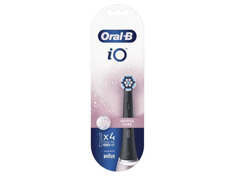 Oral-B iO Gentle Care glava četkice za zube, crna, 4 kom