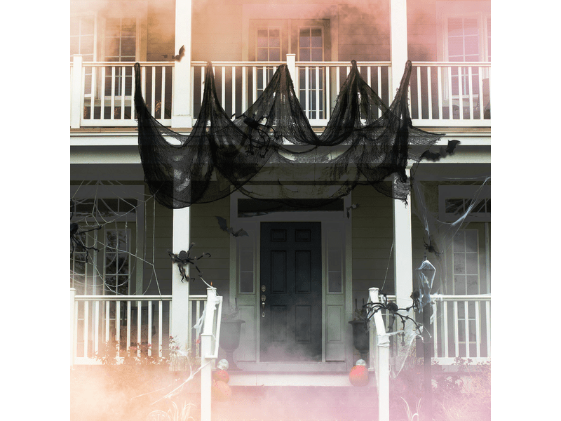 Halloween-i fekete géz függöny