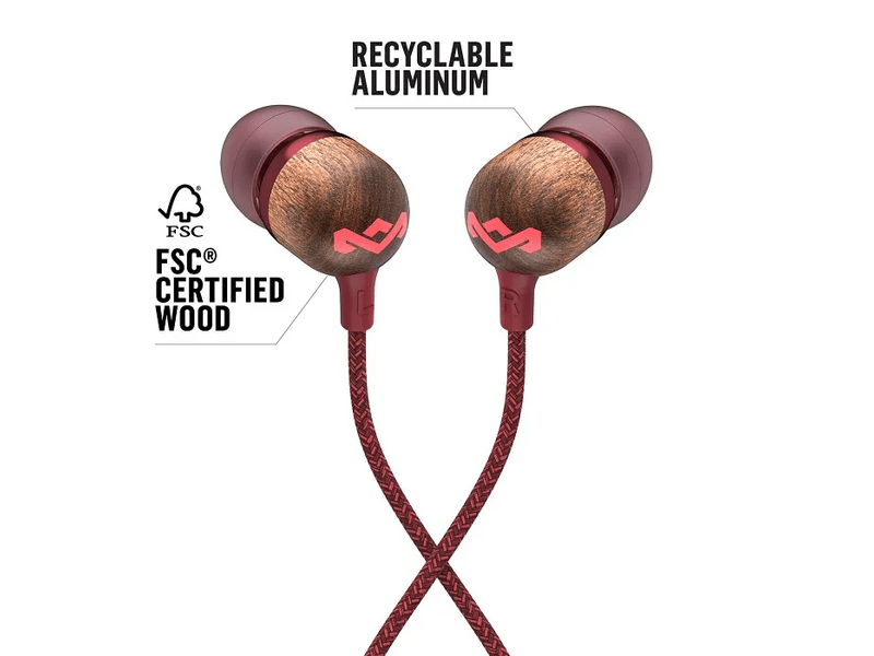 Marley Smile Jamaica Red Vezetékes fülhallgató (EM-JE041-RD)