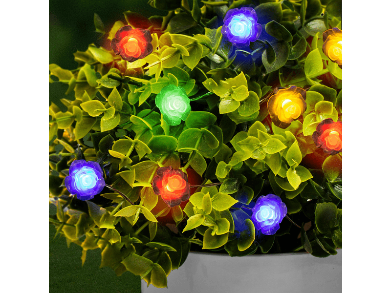 Szolár LED fényfüzér virágos 2,3 m