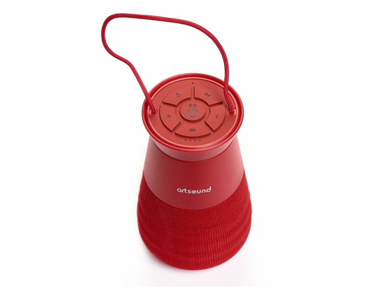 Bluetooth hangszóró és lámpa, piros