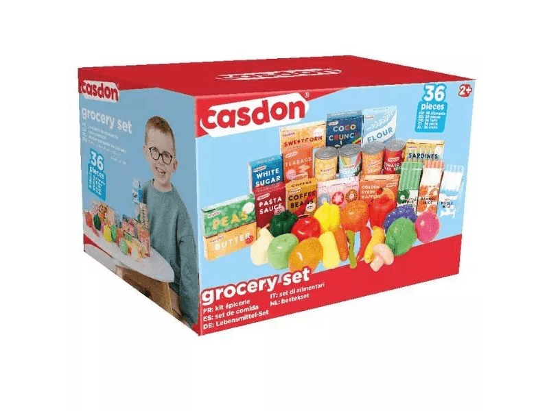 Casdon Élelmiszer játékkészlet, 36 darabos (61750)