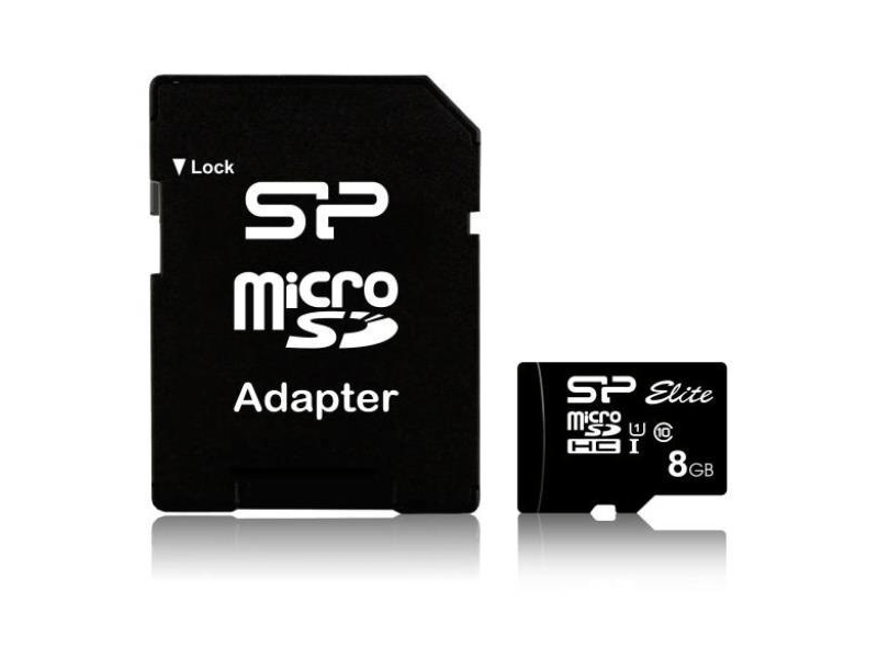 Silicon Power 8GB microSDHC Memóriakártya (SP008GBSTHBU1V10SP)