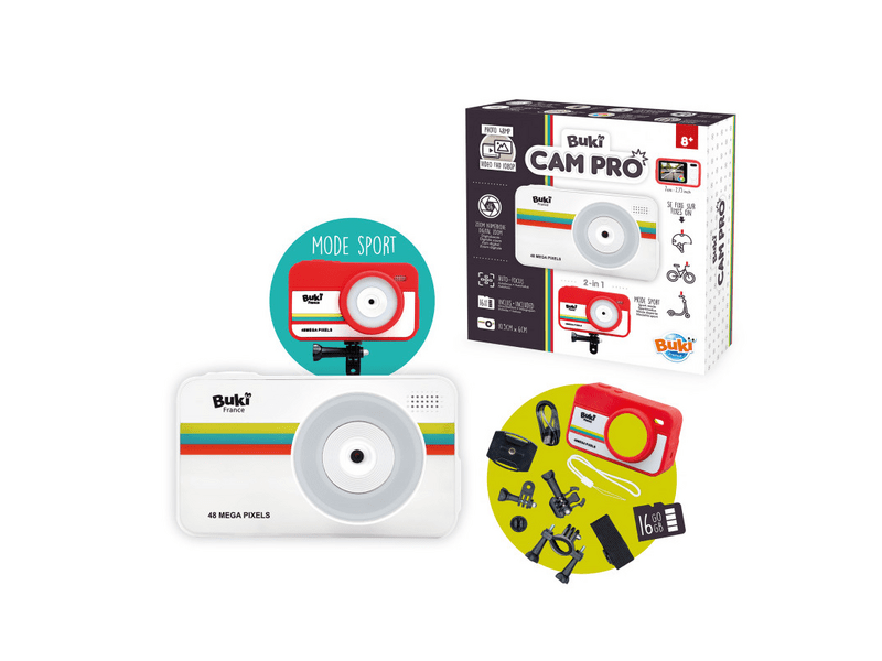 Buki 2in1 sportkamera és fényképezőgép 16 GB-os SD kártyával (PV010)