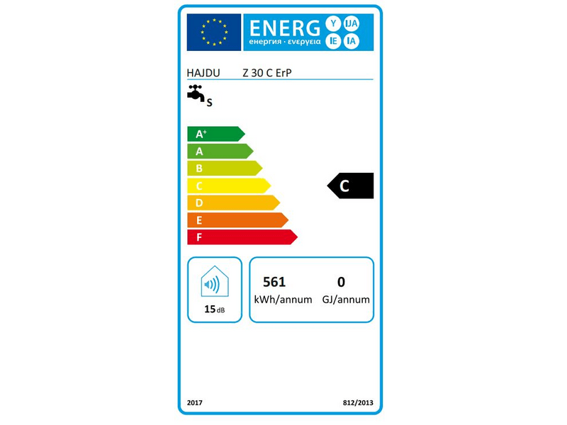 Hajdu Z 30 C ErP Forróvíztároló kerámiafűtővel, 30 L
