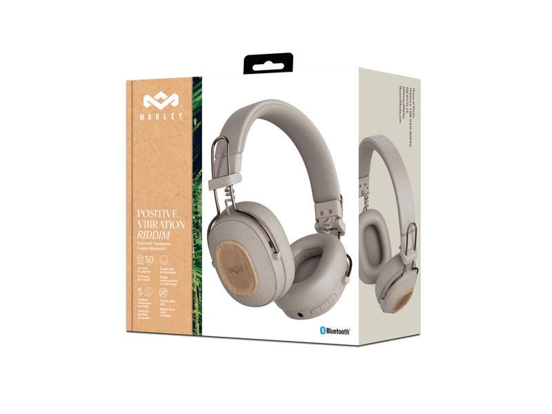 Marley Positive Vibration Riddim Bluetooth fejhallgató, krém (EM-JH135-CE)