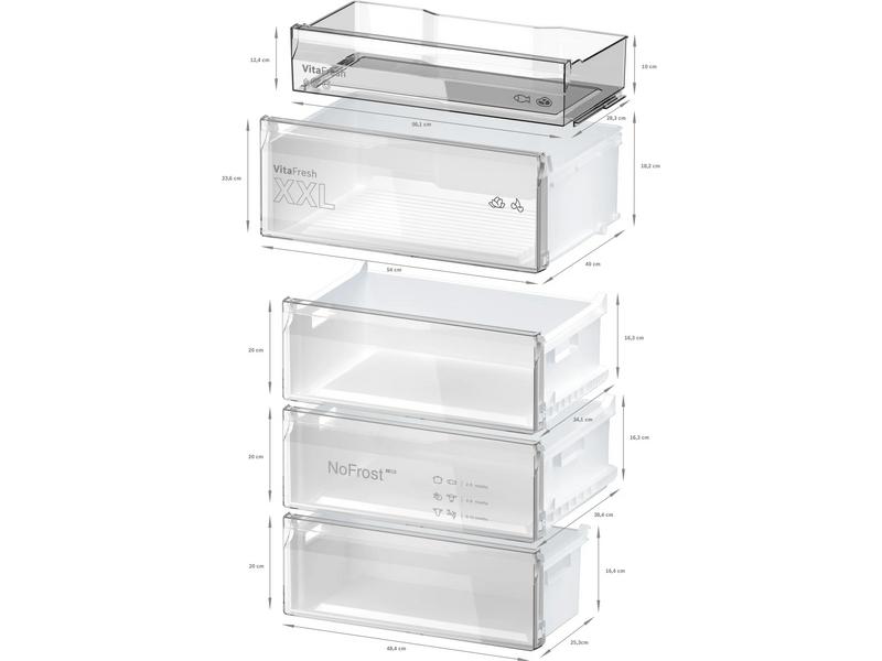 Bosch KGN492IDF Alulfagyasztós kombinált hűtőszekrény, NoFrost