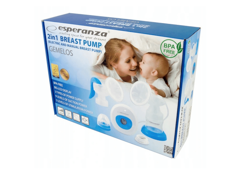 Esperanza Gemelos ECM003B Elektromos és manuális mellszívó