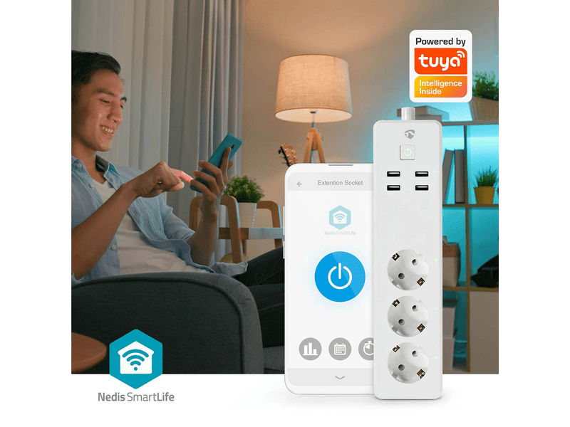 Nedis WIFIP312FWT SmartLife elosztó