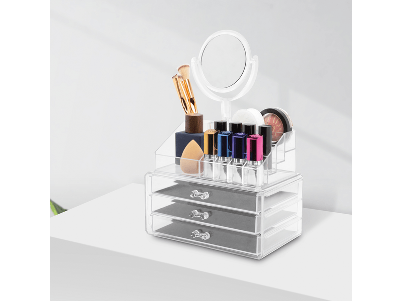 Bewello BW4004 Kozmetikai rendszerező tükörrel