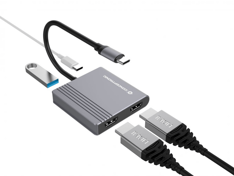 Conceptronic DONN13G 4in1 USB-C dokkolóállomás