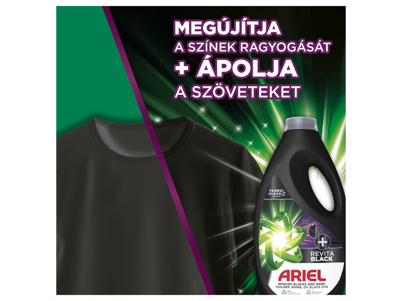 Ariel +Revitablack Folyékony mosószer 34 mosáshoz, 1.7 l