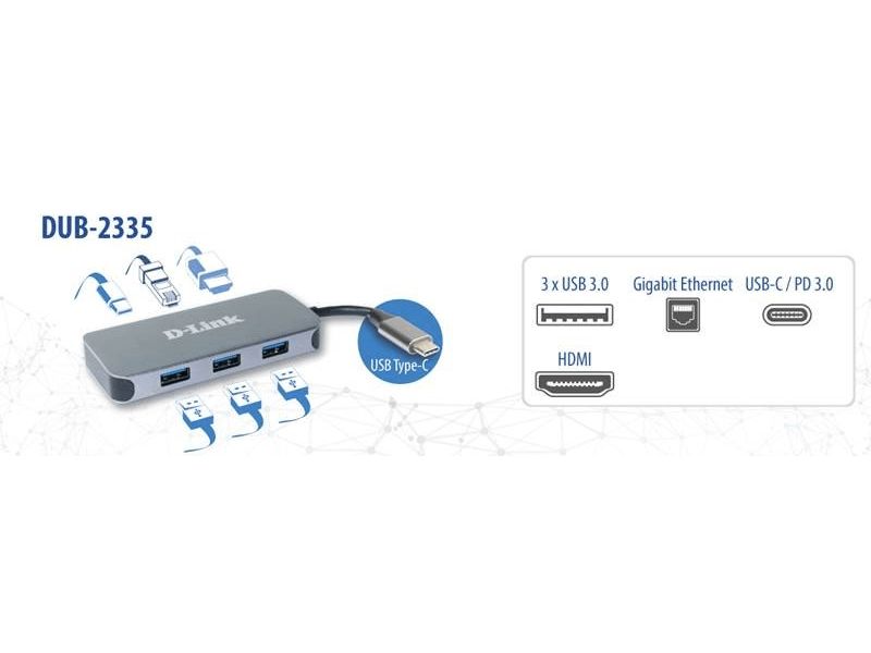 D-Link DUB-2335 6-in-1 USB-C HUB