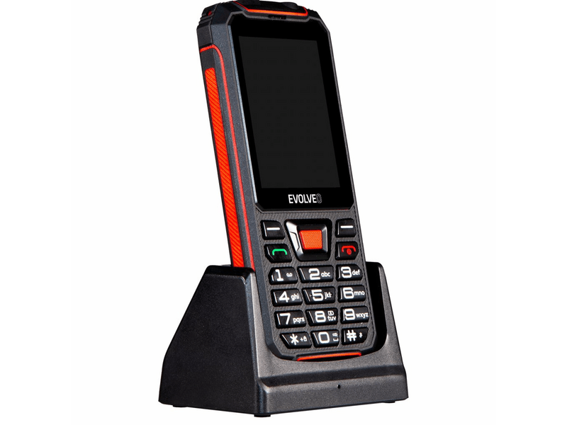 EVOLVEO StrongPhone Z4 strapabíró mobiltelefon, fekete/piros