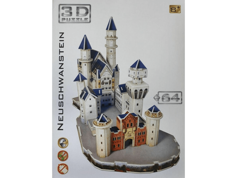 Neuschwanstein kastély 3D puzzle, 64 db-os (41880)
