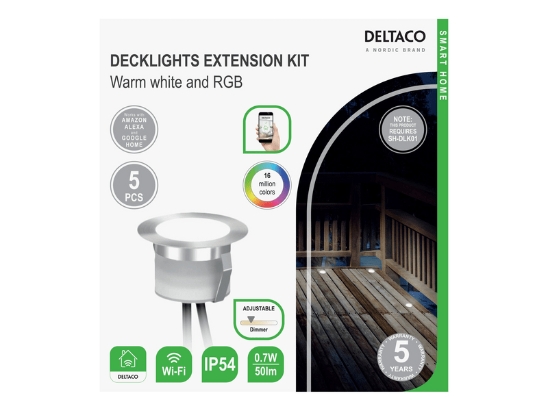 Deltaco SH-DLEX01 Smart Home színes okos kertilámpa szett