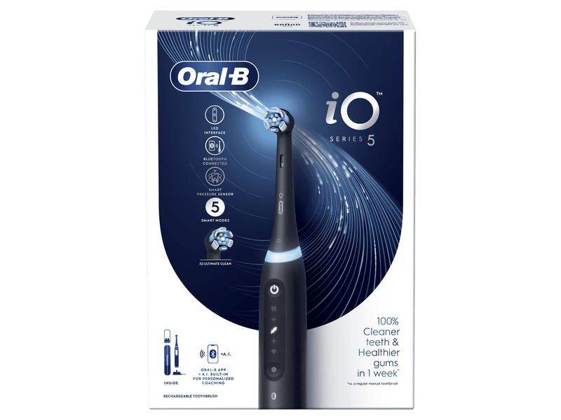 Oral-B iO 5 električna četkica za zube, crna