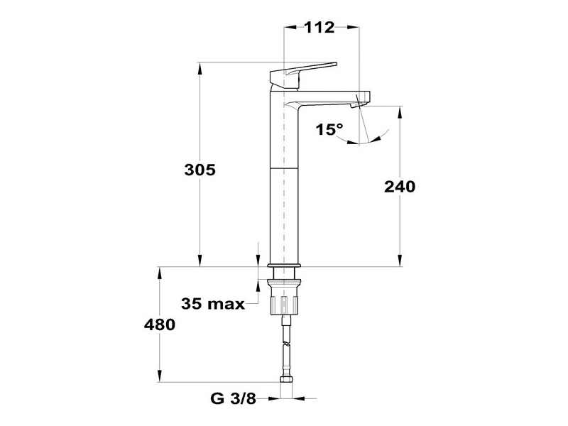Mofém Zenit Magasított mosdó csaptelep (150-1951-01)