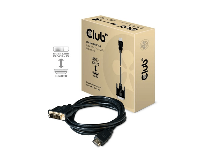 Club 3D CAC-1210 DVI - HDMI 1.4 kábel, 2 m