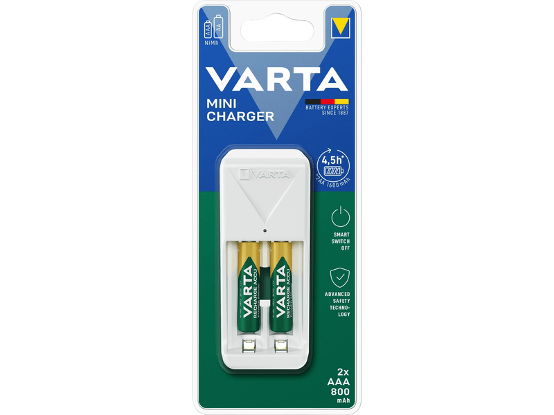 Varta Mini töltő + 2 db AAA újratölthető elem