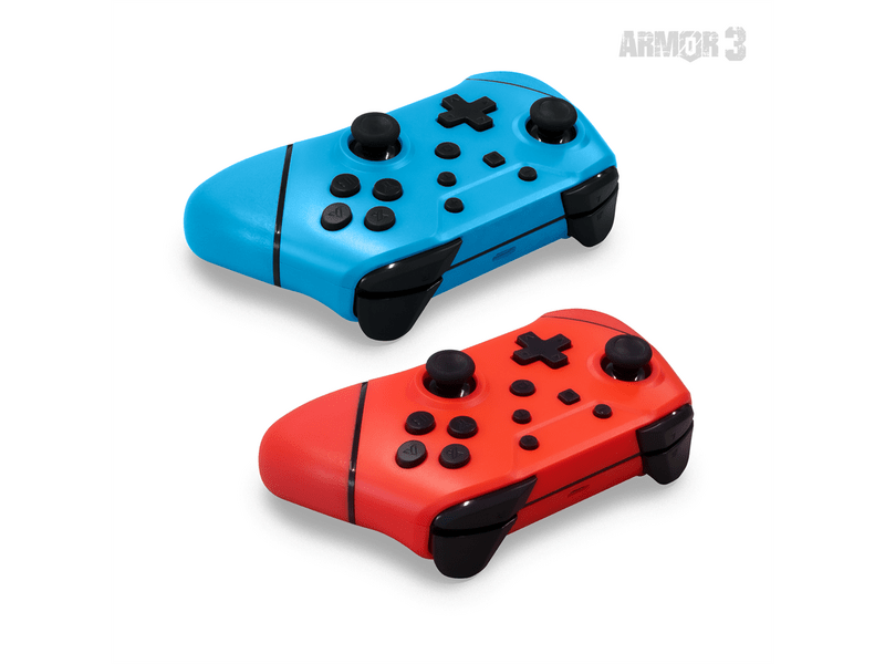 Armor3 NuChamp Nintendo Switch Vezeték nélküli kontroller, Kék & Piros (M07467-BBRD)