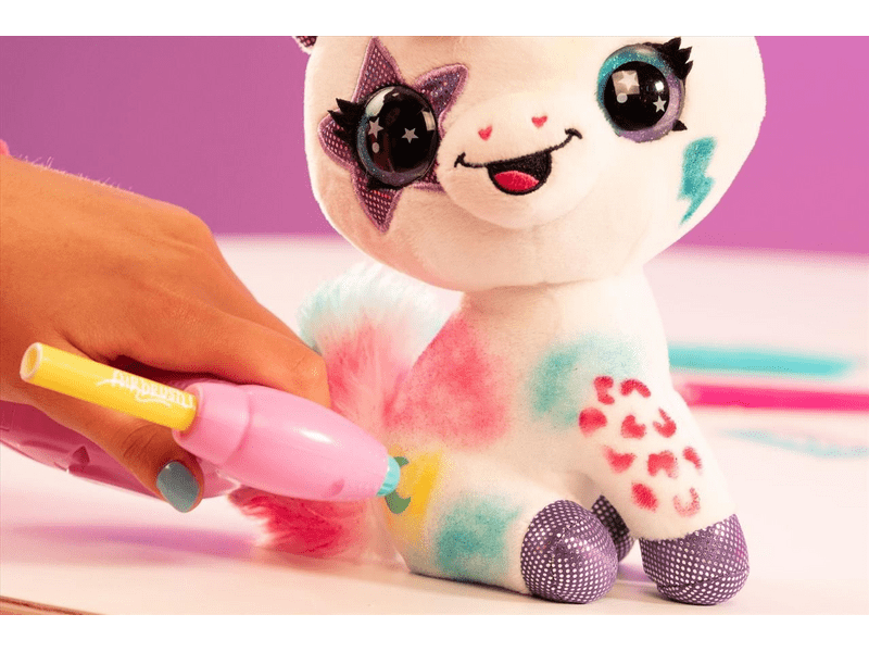 Airbrush Plush Színezhető sötétben világító unikornis (OFG274)