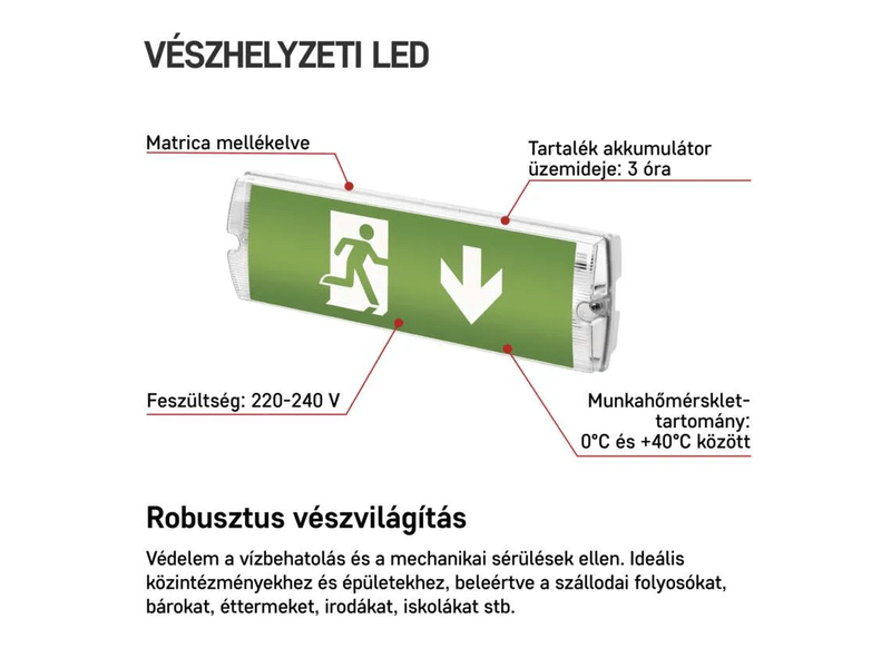 EMOS ZN1110 LED vészvilágító lámpatest