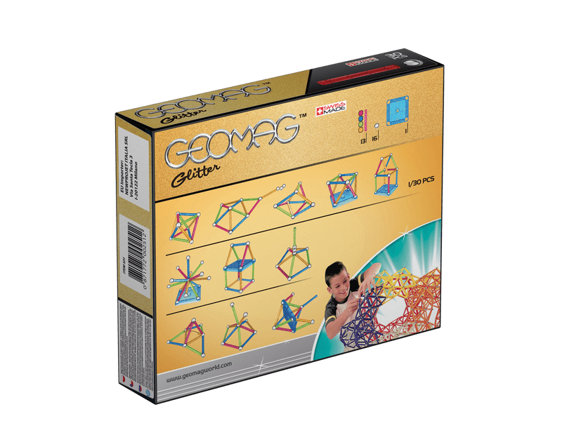 Geomag Glitter Csillogós mágneses építőjáték, 30 db (20GMG00531)