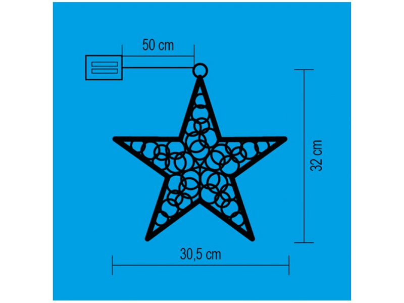 Home KID 211 B/WW LED-es akril csillag ablakdísz
