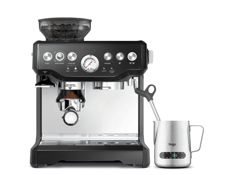 Sage BES875BKS Eszpresszó kávéfőző + Lavazza Espresso Szemes kávé, 250 g