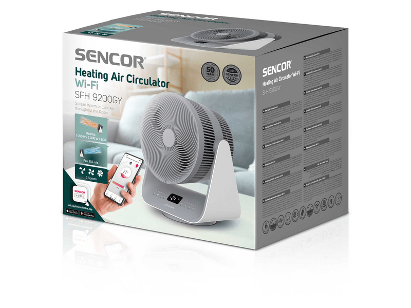 Sencor SFH 9200GY Hősugárzó Wi-Fi vezérléssel