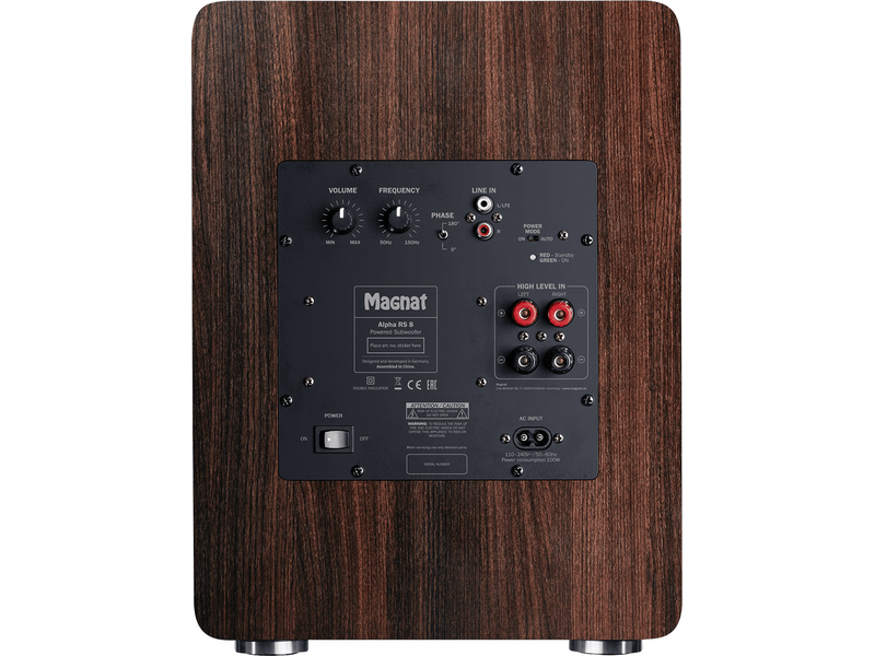 Magnat Alpha RS 8 Aktív mélysugárzó basszreflex nyílással, mokka