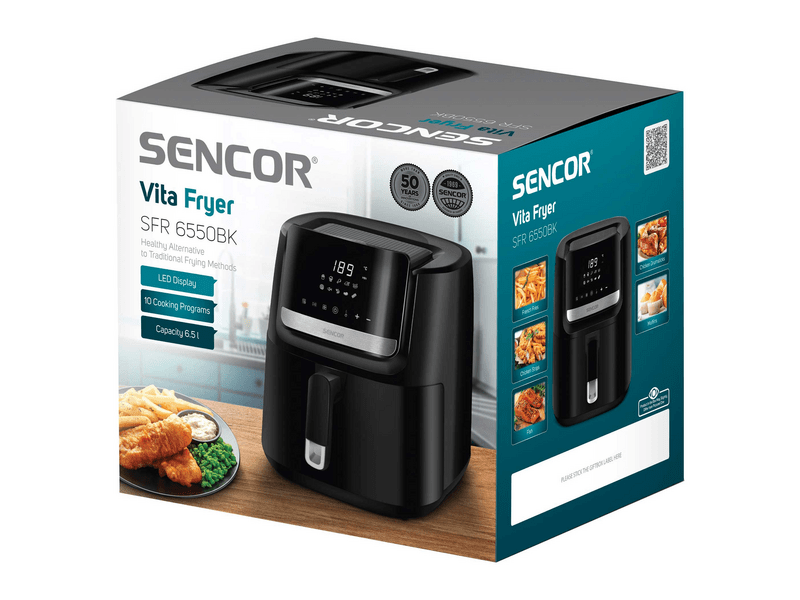 Sencor SFR 6550BK Forrólevegős sütő