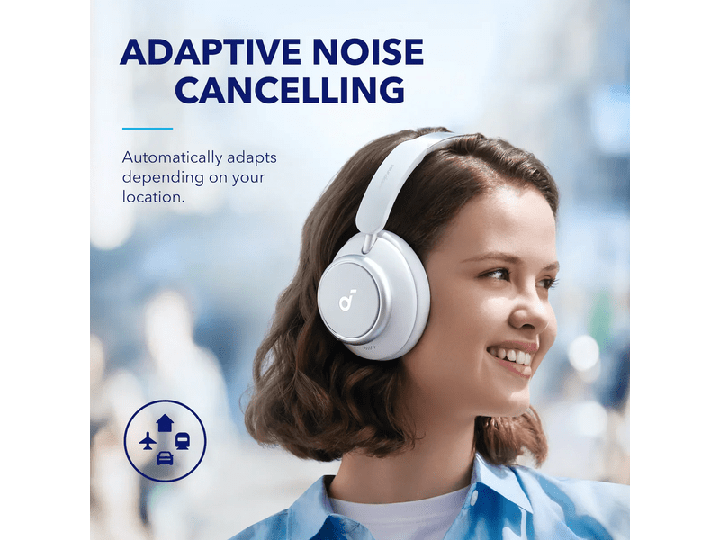 Anker Soundcore Space Q45 Bluetooth fejhallgató, fehér (A3040G21)