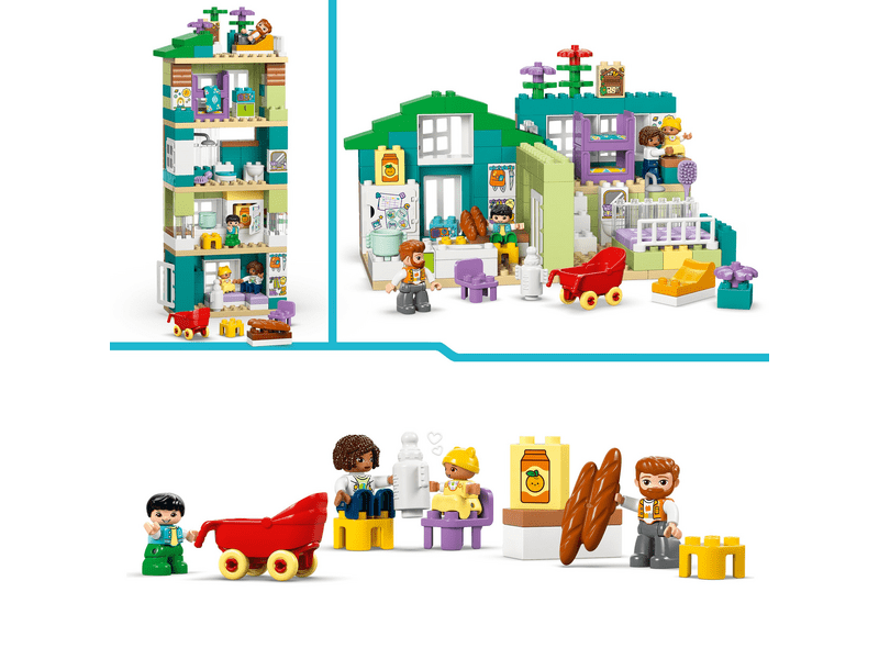 LEGO® DUPLO® Town 3 az 1-ben modern családi ház figurákkal (10470)