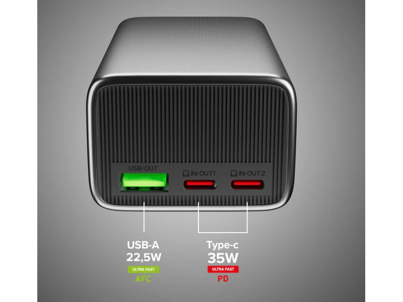 SBS Powerbank 10000 mAh 35W LCD fekete