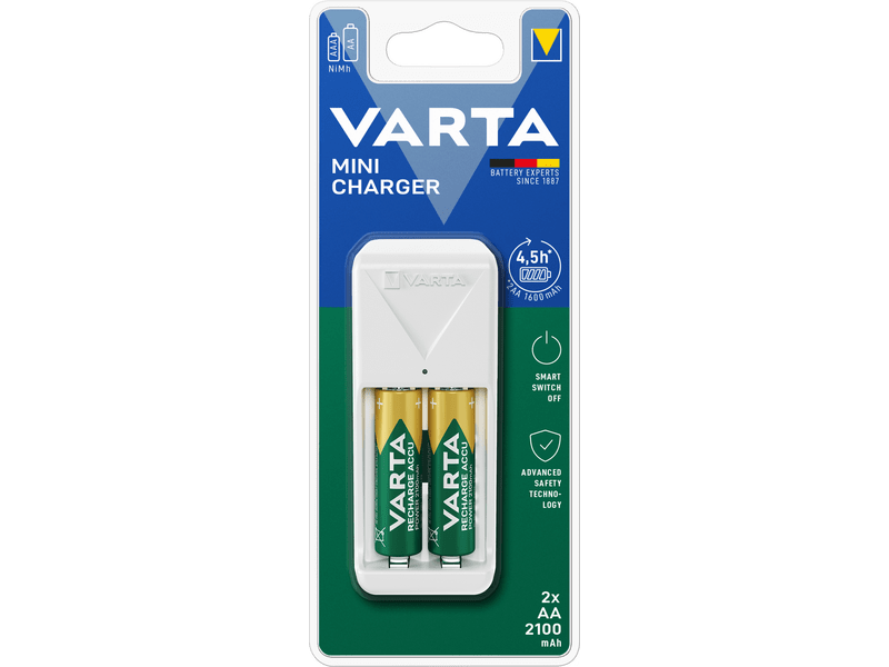 Varta Mini punjač + 2 AA punjive baterije