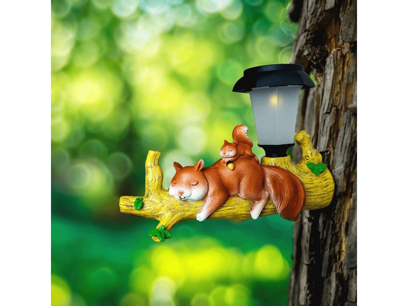 Garden of Eden 11421 Szolár állatfigura, mókus