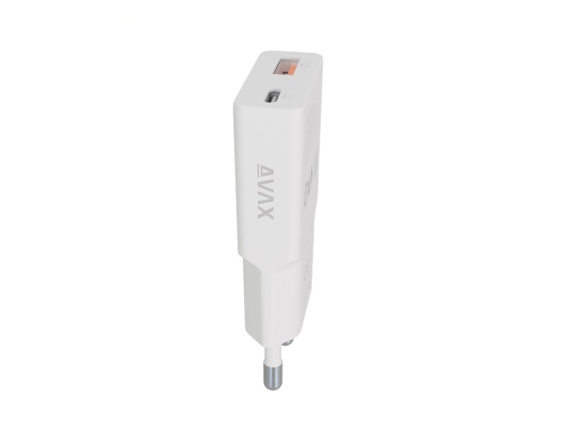Avax CH641W Nano Slim 30W USB-C+USB-A töltőadapter, fehér