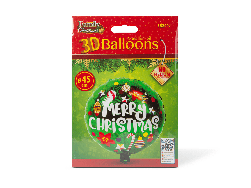 Family 58241J Karácsonyi alumínium fólia lufi, 45 cm