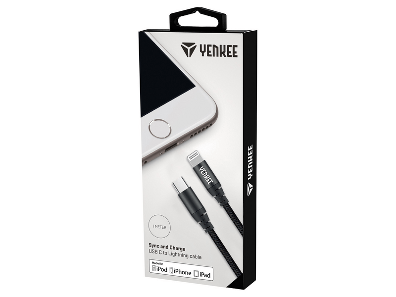 Yenkee YCU 631 BK USB-C - Lightning podatkovni i kabel za punjenje, 1 m
