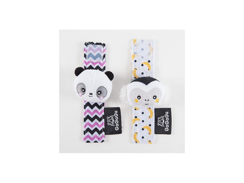 GaGaGu Dupla csörgő szett - Majom, panda (9784)