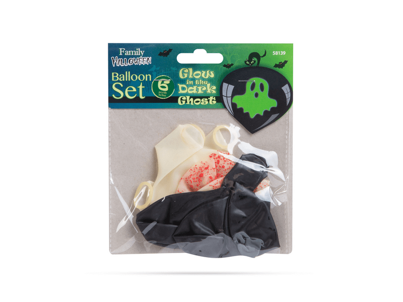 Family 58139 Halloween-i foszforeszkáló lufi szett, 6 db