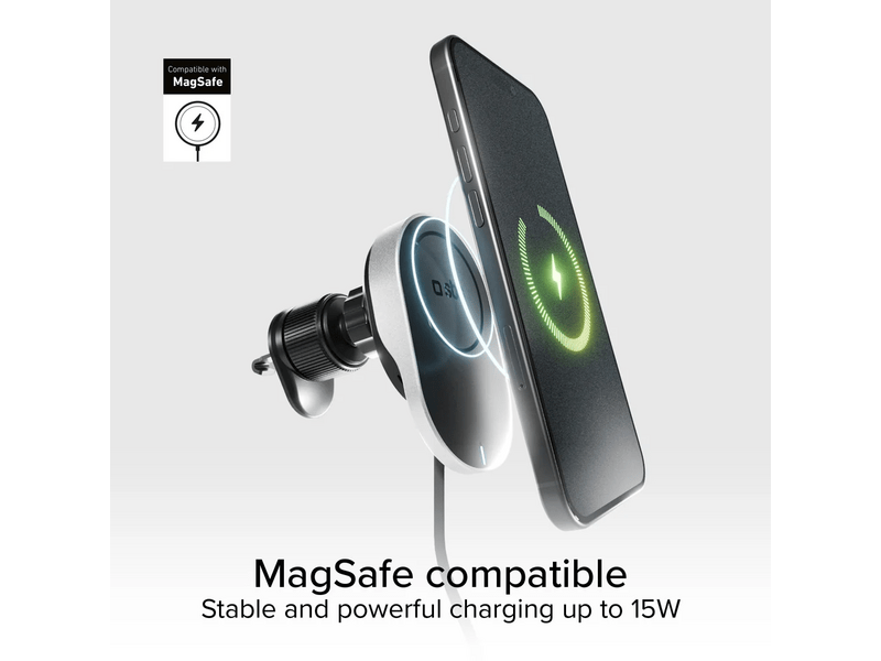 SBS MagSafe 15W Autós tartó kábellel (TESUPP15WRETRACABL)