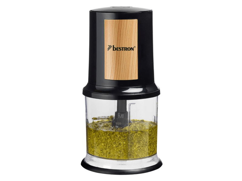 Bestron AKC200BW sjeckalica za hranu, crna/drvena