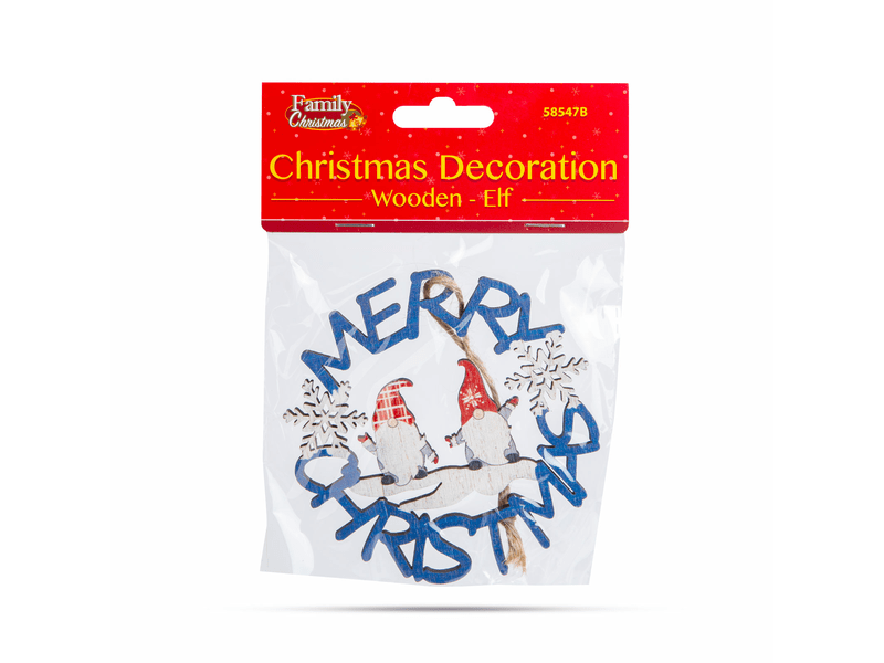 Family 58547B Karácsonyi dekoráció, kék fa manó