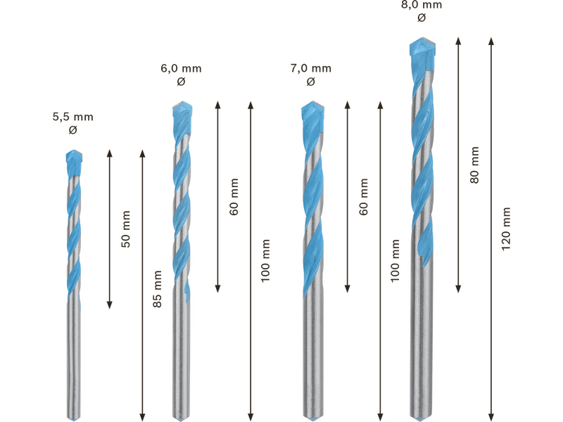 Bosch EXPERT CYL-9 MultiConstruction set bušilica, 4 komada (2608900646)