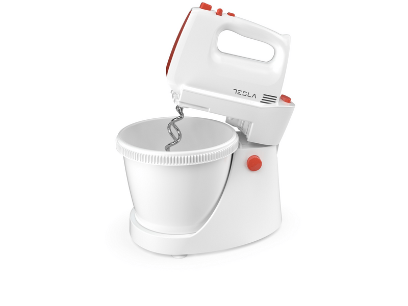 Tesla MX501WRB Tálas kézi mixer, fehér-piros